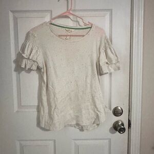 Matilda Jane Ivory Ruffled Short Sleeve Tee